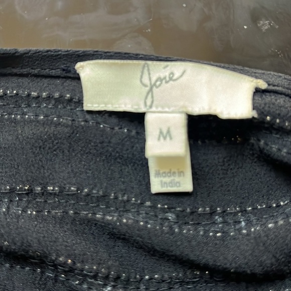 Joie Silk Beaded and Sequined Raglan Sleeve To in Black Size Medium - Picture 4 of 7